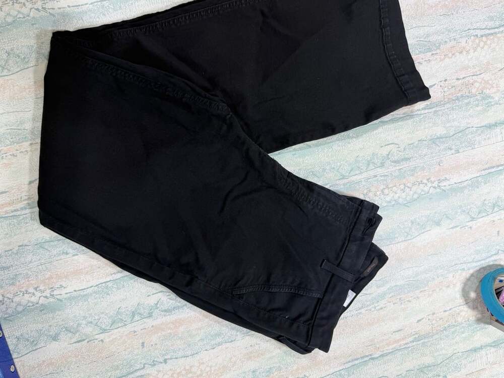 JEN7 Pants Size 14 Black Trouser Cotton Blend waist 34